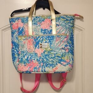 Lilly Pulitzer Insulated Backpack Cooler - Large Capacity Portable Soft Cooler For Beach & Picnics